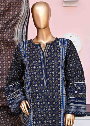 Bin Saeed Fabric - WKF-011-3 Piece Khaddar Printed collection