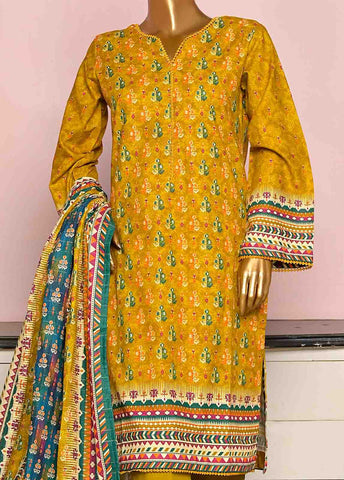 Bin Saeed Fabric - WKF-0127-3 Piece Khaddar Printed collection