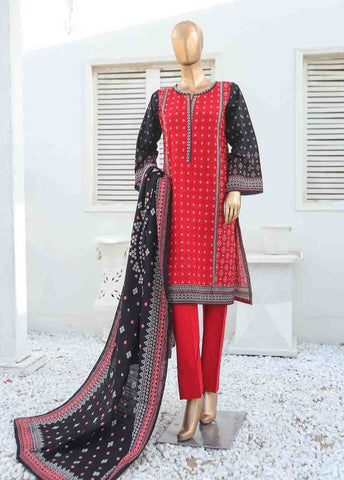 Bin Saeed Fabric - WKF-013-3 Piece Khaddar Printed