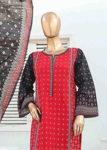 Bin Saeed Fabric - WKF-013-3 Piece Khaddar Printed