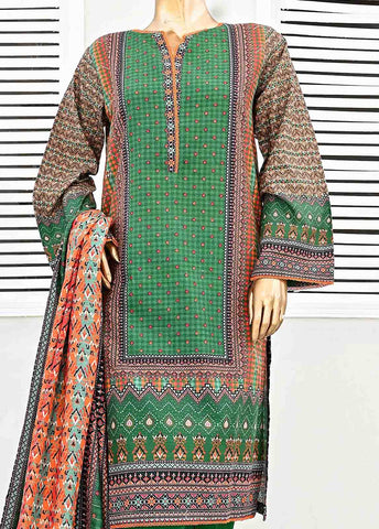 Bin Saeed Fabric - WKF-0131-3 Piece Khaddar Printed collection