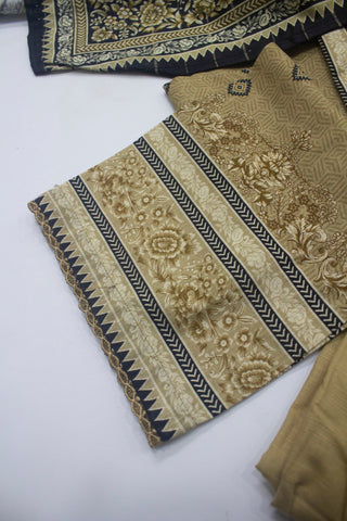 Bin Saeed Fabric - WKF-0140-3 Piece Khaddar Printed Suit