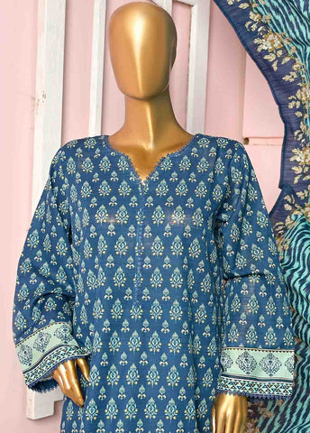 Bin Saeed Fabric - WKF-0160-3 Piece Khaddar Printed collection