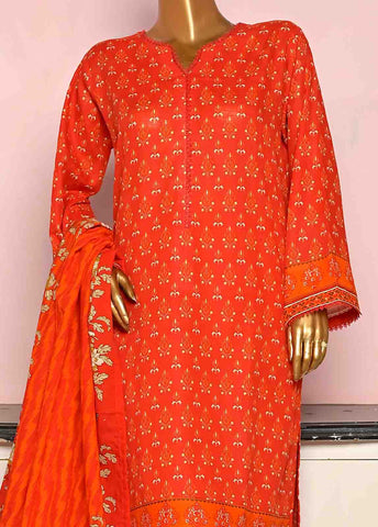 Bin Saeed Fabric - WKF-0161-3 Piece Khaddar Printed collection