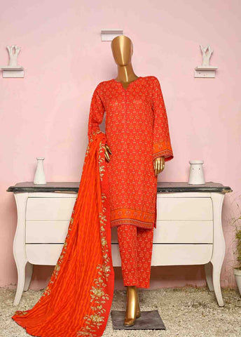 Bin Saeed Fabric - WKF-0161-3 Piece Khaddar Printed collection