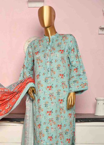 Bin Saeed Fabric - WKF-0163-3 Piece Khaddar Printed collection