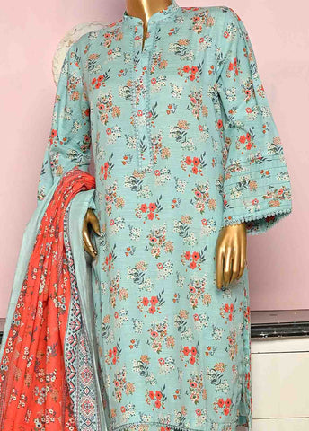 Bin Saeed Fabric - WKF-0163-3 Piece Khaddar Printed collection