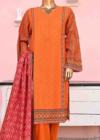 Bin Saeed Fabric - WKF-030-3 Piece Khaddar Printed collection