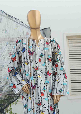 Bin Saeed Fabric - WKF-033-3 Piece Khaddar Printed collection