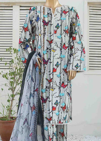 Bin Saeed Fabric - WKF-033-3 Piece Khaddar Printed collection