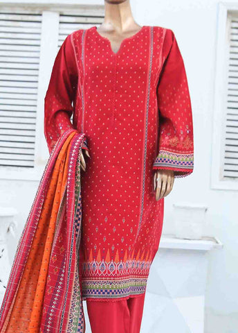 Bin Saeed Fabric - WKF-042-3 Piece Khaddar Printed