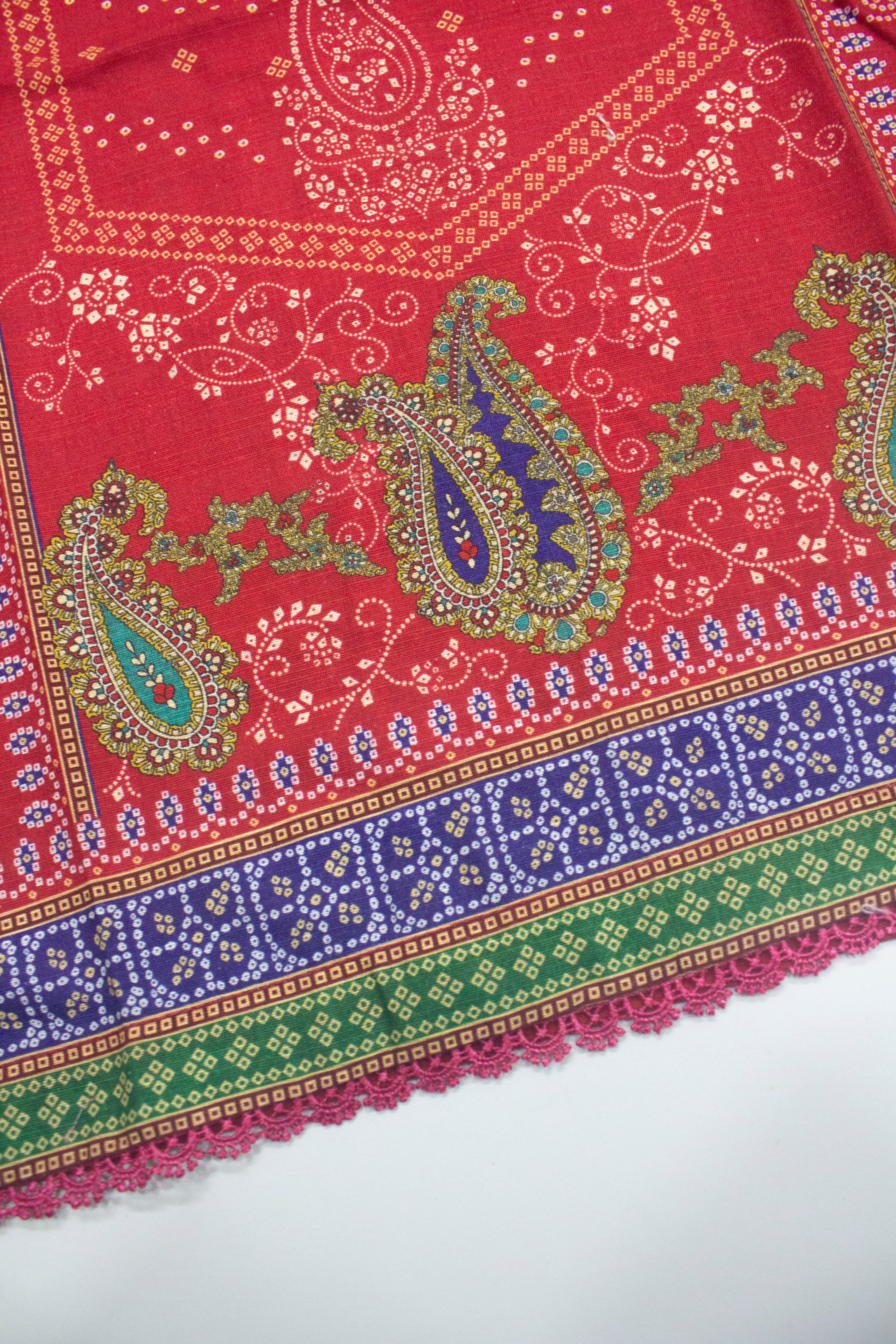 Bin Saeed Fabric - WKF-057-3 Piece Khaddar Printed Suit