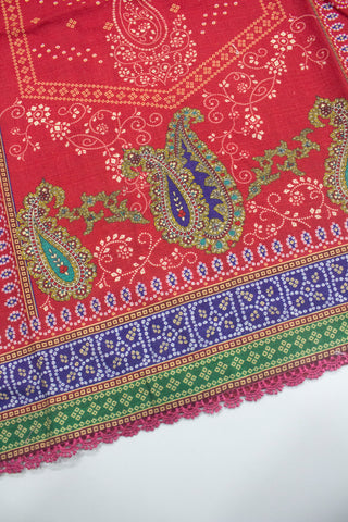 Bin Saeed Fabric - WKF-057-3 Piece Khaddar Printed Suit