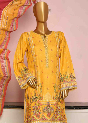 Bin Saeed Fabric - WKF-060-3 Piece Khaddar Printed collection