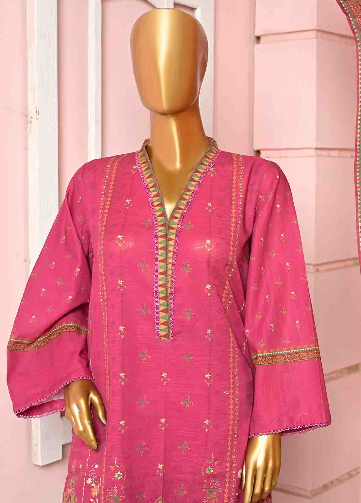 Bin Saeed Fabric - WKF-061-3 Piece Khaddar Printed collection