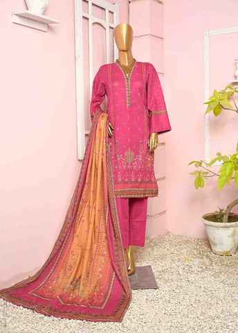 Bin Saeed Fabric - WKF-061-3 Piece Khaddar Printed collection