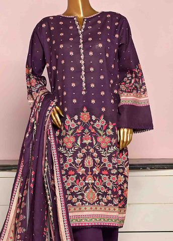 Bin Saeed Fabric - WKF-068-3 Piece Khaddar Printed collection