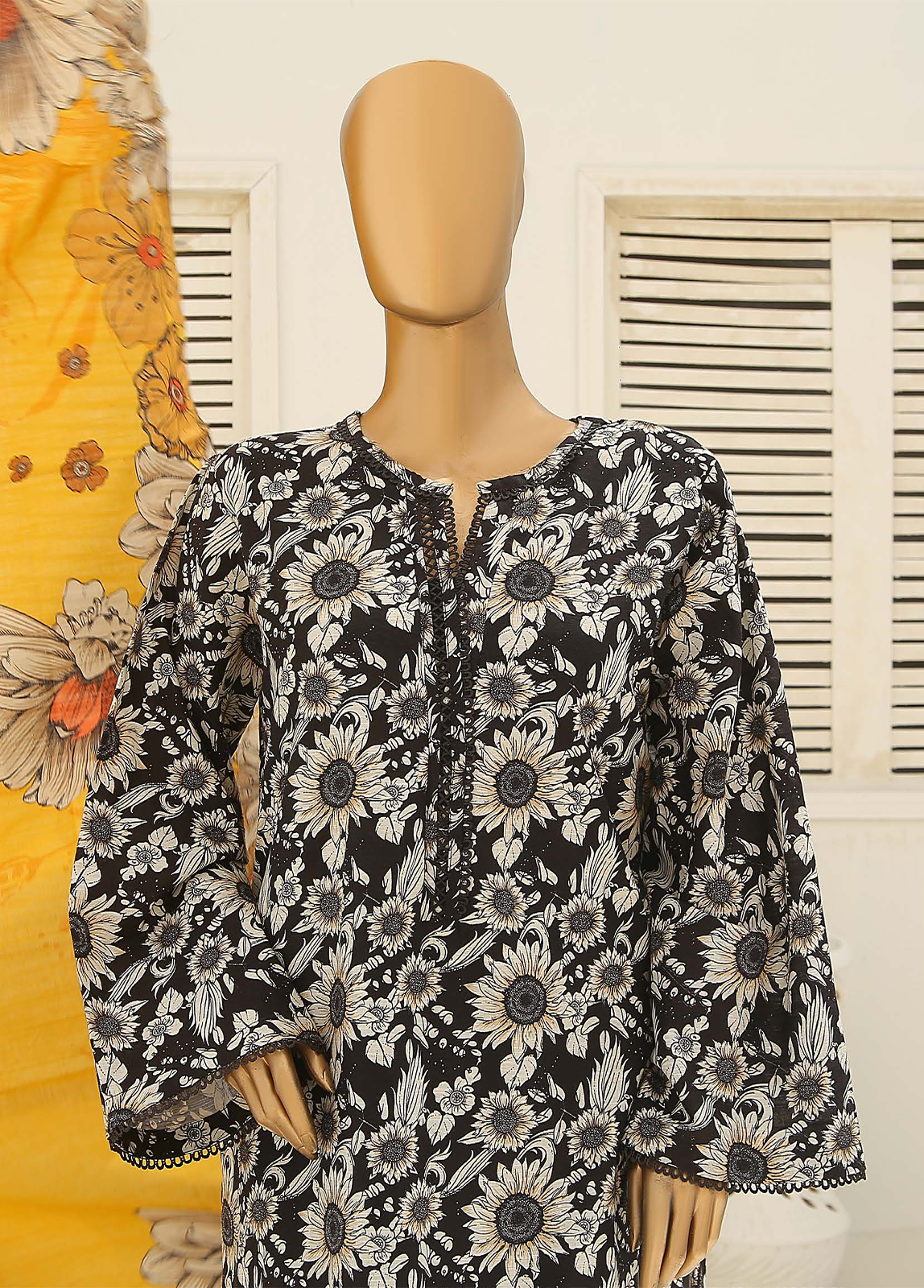WKF-072-3 Piece Khaddar Printed