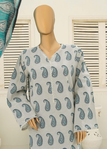 Bin Saeed Fabric - WKF-075-3 Piece Khaddar Printed