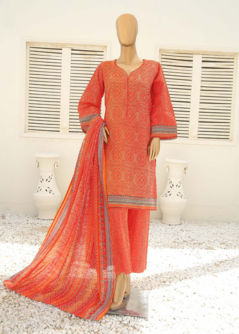 Bin Saeed Fabric - WKF-078-3 Piece Khaddar Printed