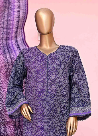 Bin Saeed Fabric - WKF-079-3 Piece Khaddar Printed