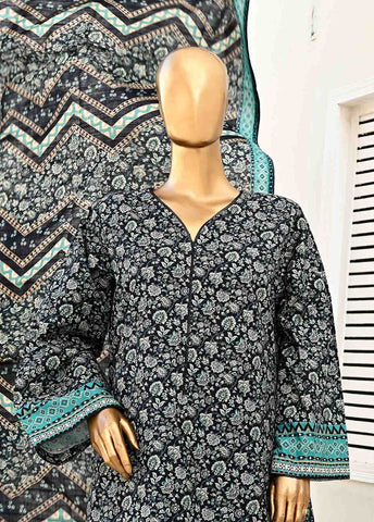 Bin Saeed Fabric - WKF-084-3 Piece Khaddar Printed collection