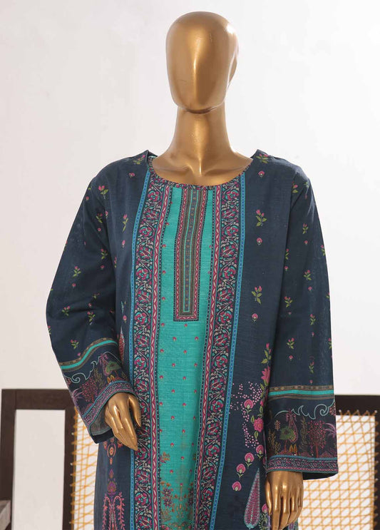 Bin Saeed Fabric - WKJ-0113- 2 Piece Printed Stitched Coat Style Co-ords
