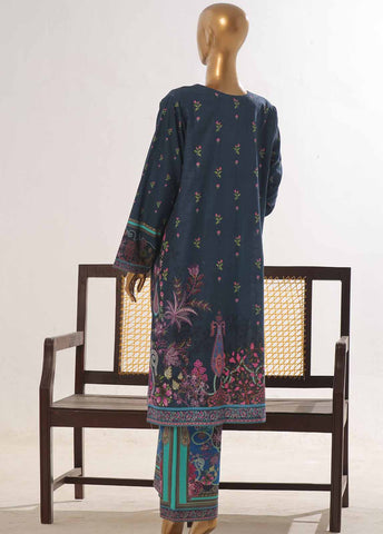 Bin Saeed Fabric - WKJ-0113- 2 Piece Printed Stitched Coat Style Co-ords
