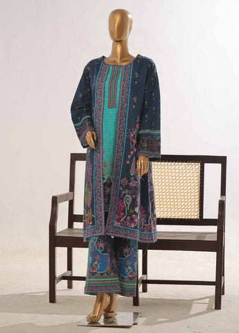 Bin Saeed Fabric - WKJ-0113- 2 Piece Printed Stitched Coat Style Co-ords