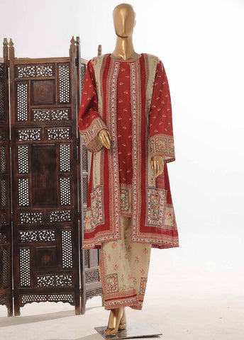 Bin Saeed Fabric - WKJ-0126- 2 Piece Printed Stitched Coat Style Co-ords