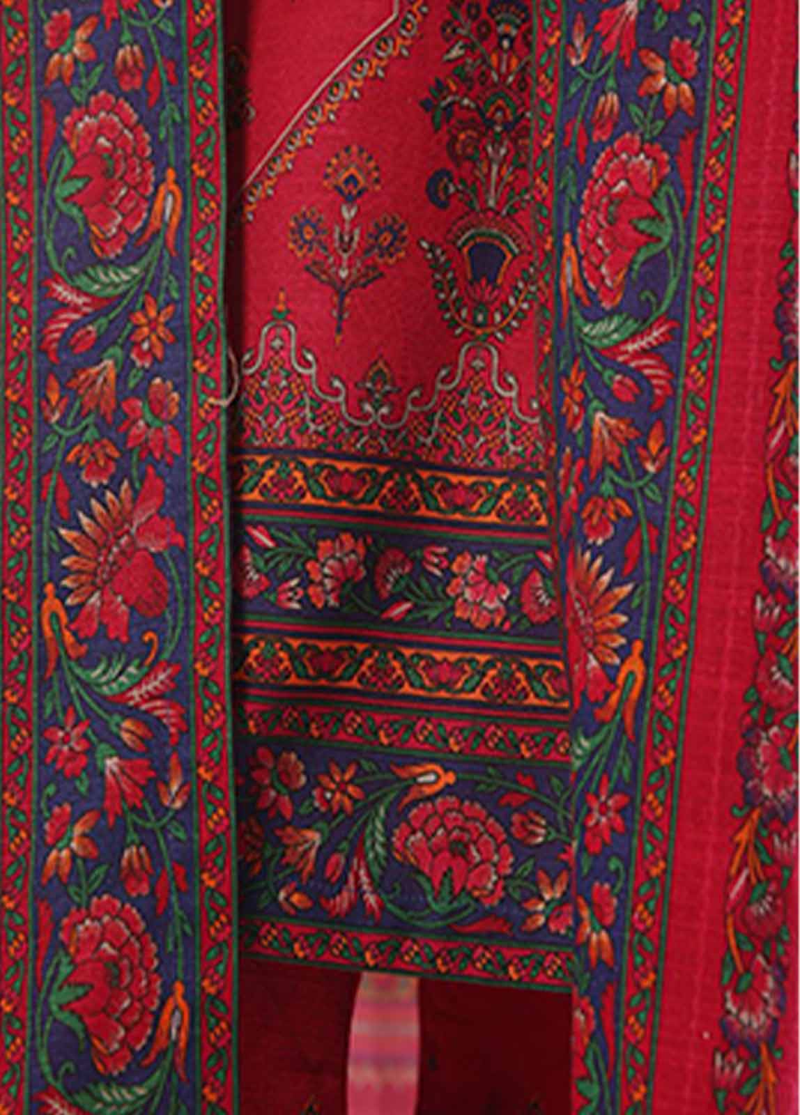 Bin Saeed Fabric - WKJ-0127- 2 Piece Printed Stitched Coat Style Co-ords