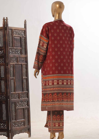 Bin Saeed Fabric - WKJ-0129- 2 Piece Printed Stitched Coat Style Co-ords