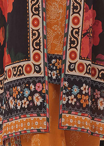 Bin Saeed Fabric - WKJ-0132- 2 Piece Printed Stitched Coat Style Co-ords