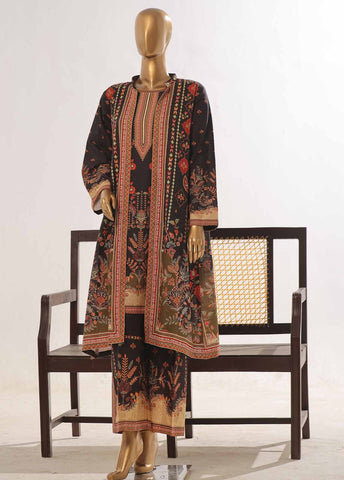 Bin Saeed Fabric - WKJ-0133- 2 Piece Printed Stitched Coat Style Co-ords