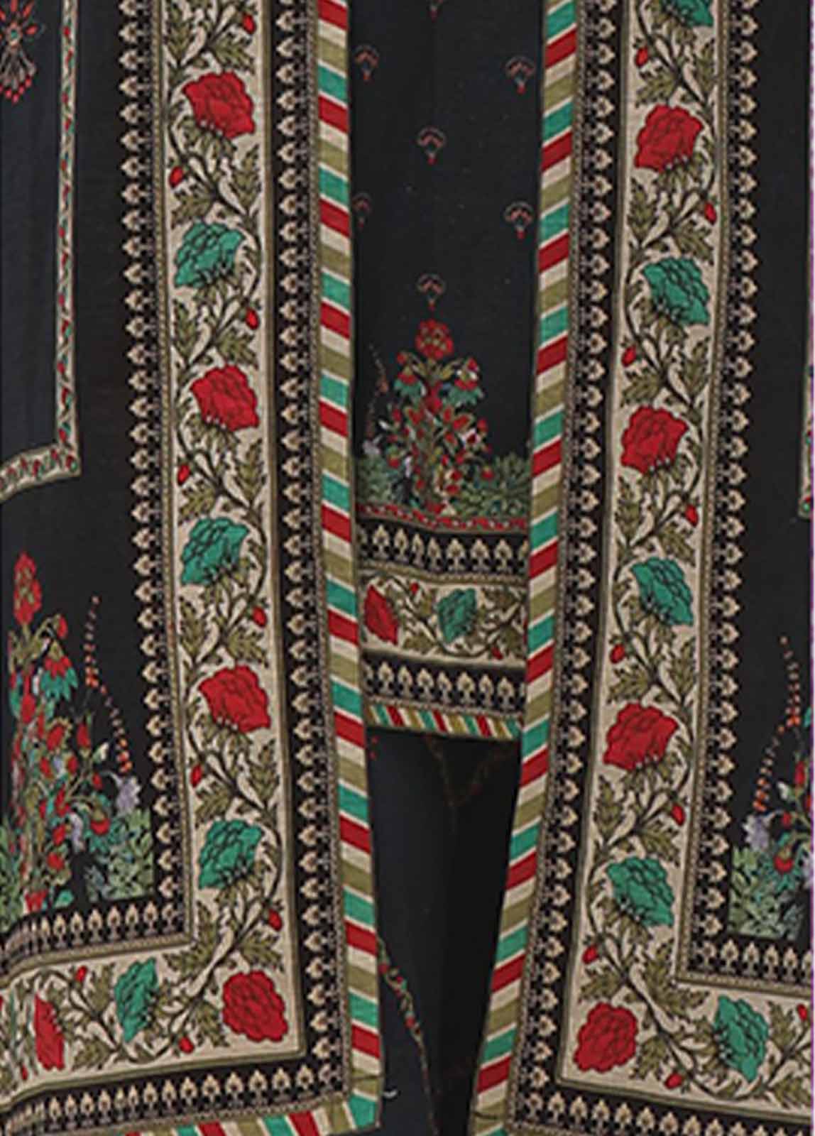 Bin Saeed Fabric - WKJ-0135- 2 Piece Printed Stitched Coat Style Co-ords