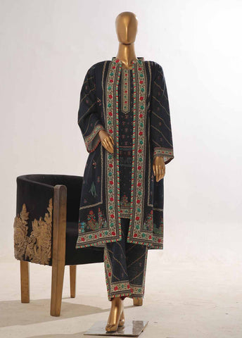 Bin Saeed Fabric - WKJ-0135- 2 Piece Printed Stitched Coat Style Co-ords
