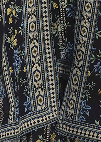 Bin Saeed Fabric - WKJ-098- 2 Piece Printed Stitched Coat Style Co-ords