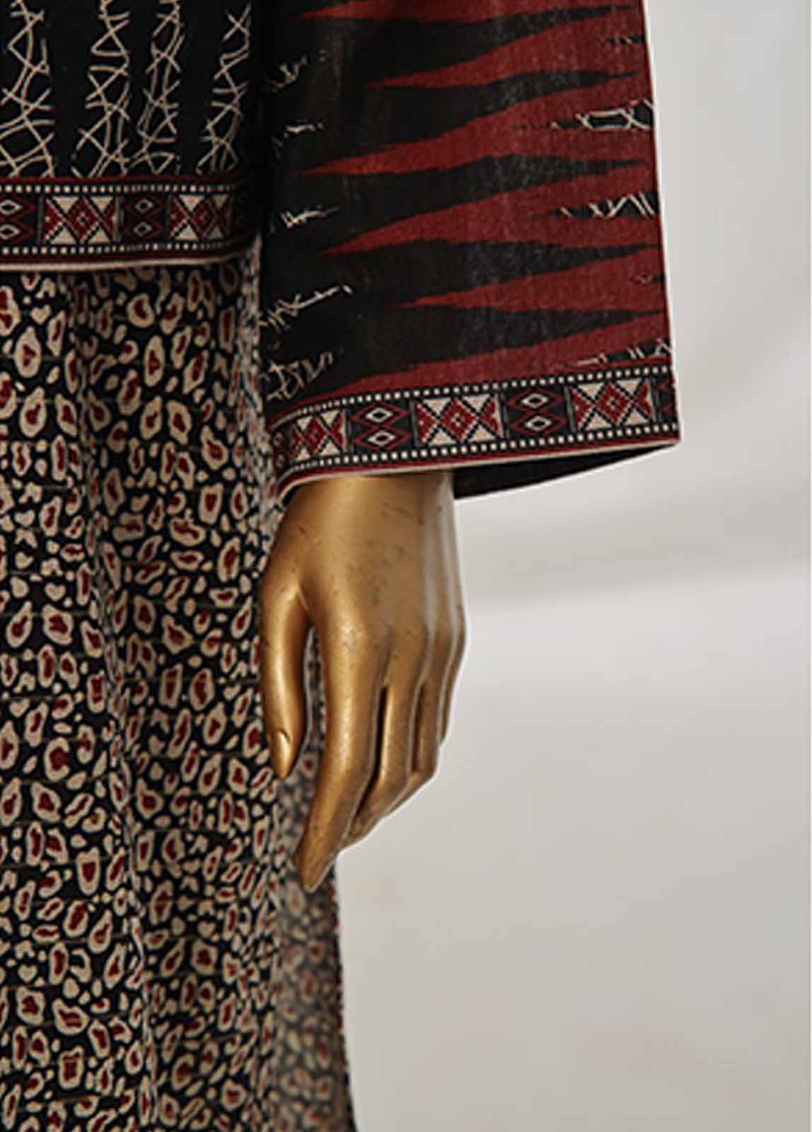 Bin Saeed Fabric - WKJT-0102- 2 Piece Printed Stitched Coat Style Co-ords