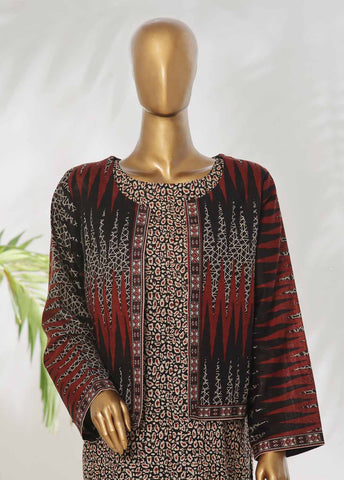 Bin Saeed Fabric - WKJT-0102- 2 Piece Printed Stitched Coat Style Co-ords