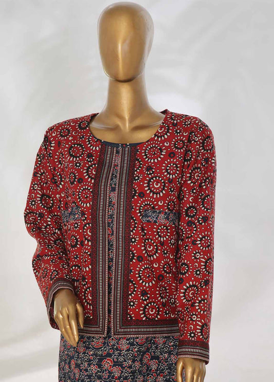Bin Saeed Fabric - WKJT-0103- 2 Piece Printed Stitched Coat Style Co-ords