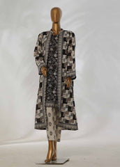 WKJT-0104- 2 Piece Printed Stitched Coat Style Co-ords