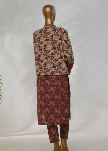 Bin Saeed Fabric - WKJT-0105- 2 Piece Printed Stitched Coat Style Co-ords
