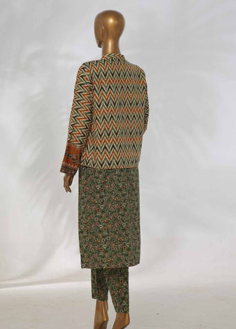 Bin Saeed Fabric - WKJT-090- 2 Piece Printed Stitched Coat Style Co-ords