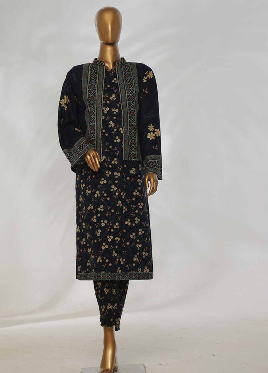 WKJT-095- 2 Piece Printed Stitched Coat Style Co-ords