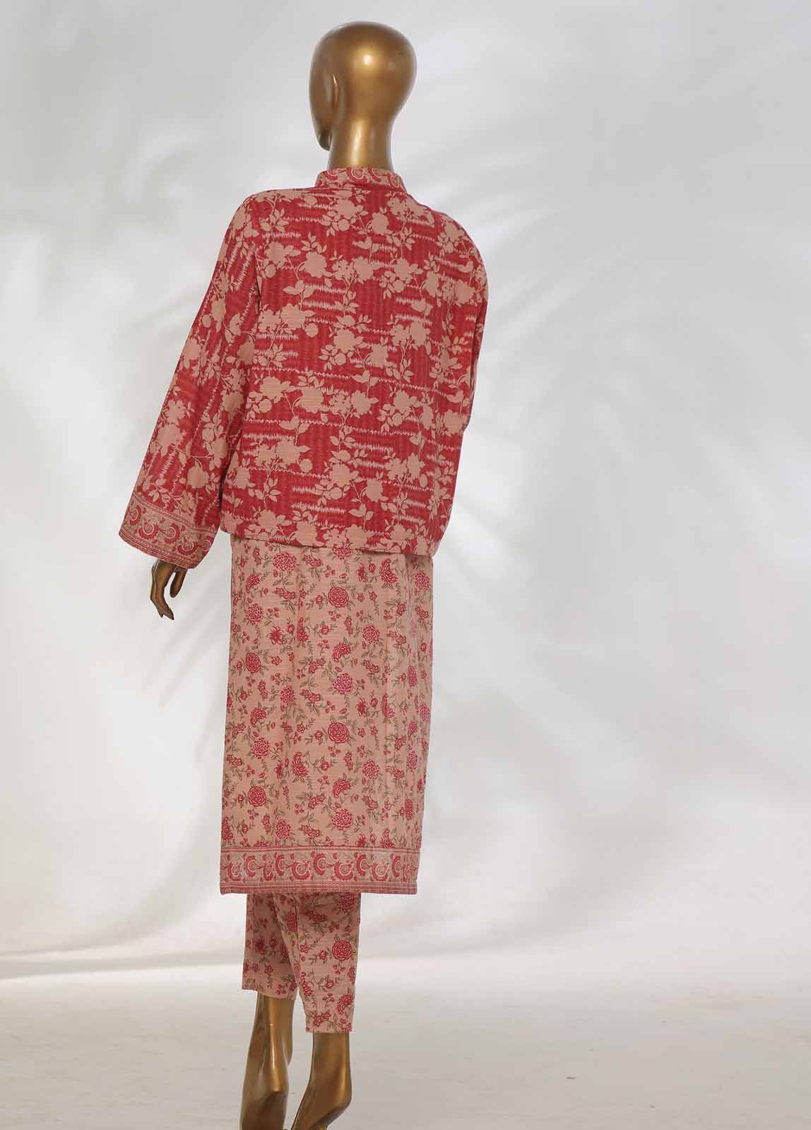 Bin Saeed Fabric - WKJT-096- 2 Piece Printed Stitched Coat Style Co-ords