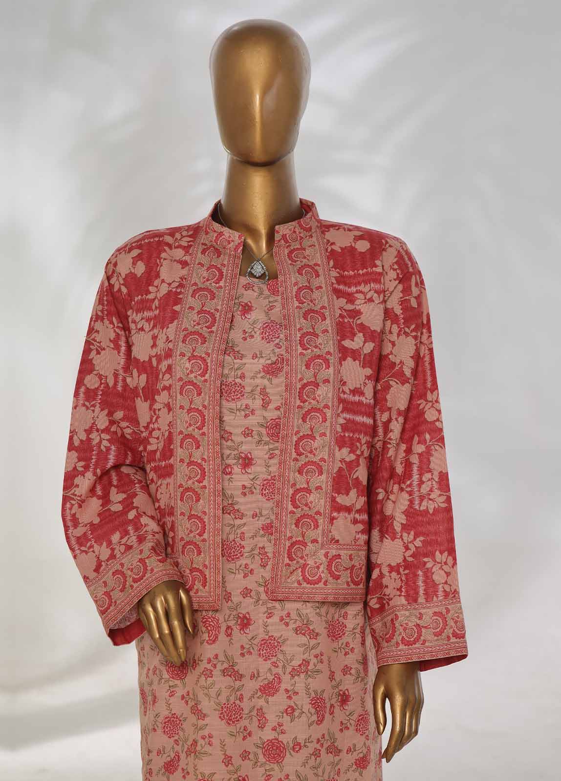 Bin Saeed Fabric - WKJT-096- 2 Piece Printed Stitched Coat Style Co-ords
