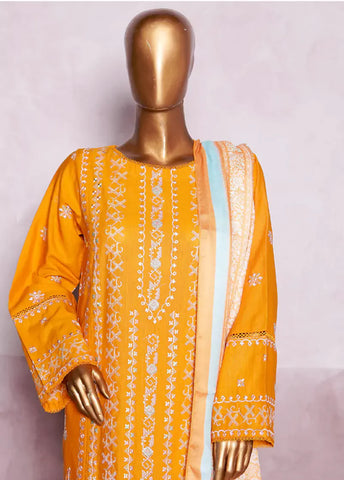 WKK-001 C-EMB-3 Piece Khaddar Emboidered Stitched Suit