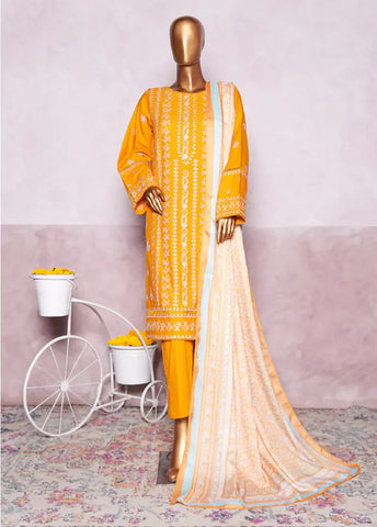 WKK-001 C-EMB-3 Piece Khaddar Emboidered Stitched Suit