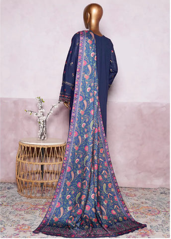 WKK-006 C-EMB- 3 Piece Khaddar Emboidered Stitched Suit