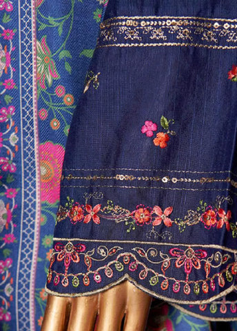 WKK-006 C-EMB- 3 Piece Khaddar Emboidered Stitched Suit